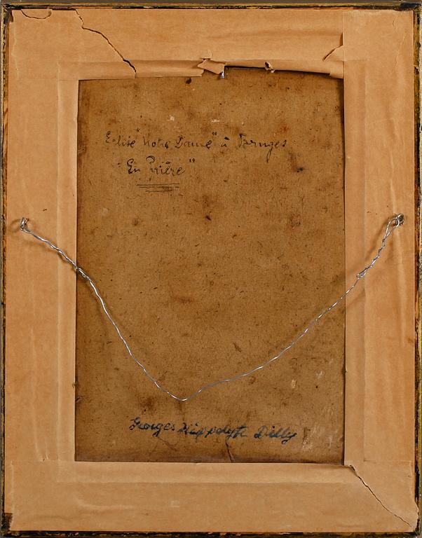 GEORGES HIPPOLYTE DILLY, olja på pannå, signerad.