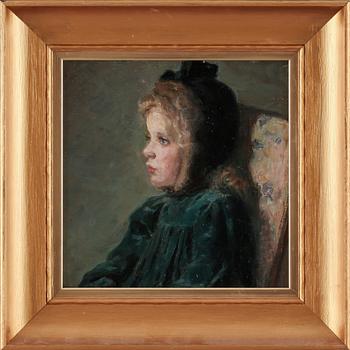 OKÄND KONSTNÄR, olja på pannå, osignerad, 1900-tal.