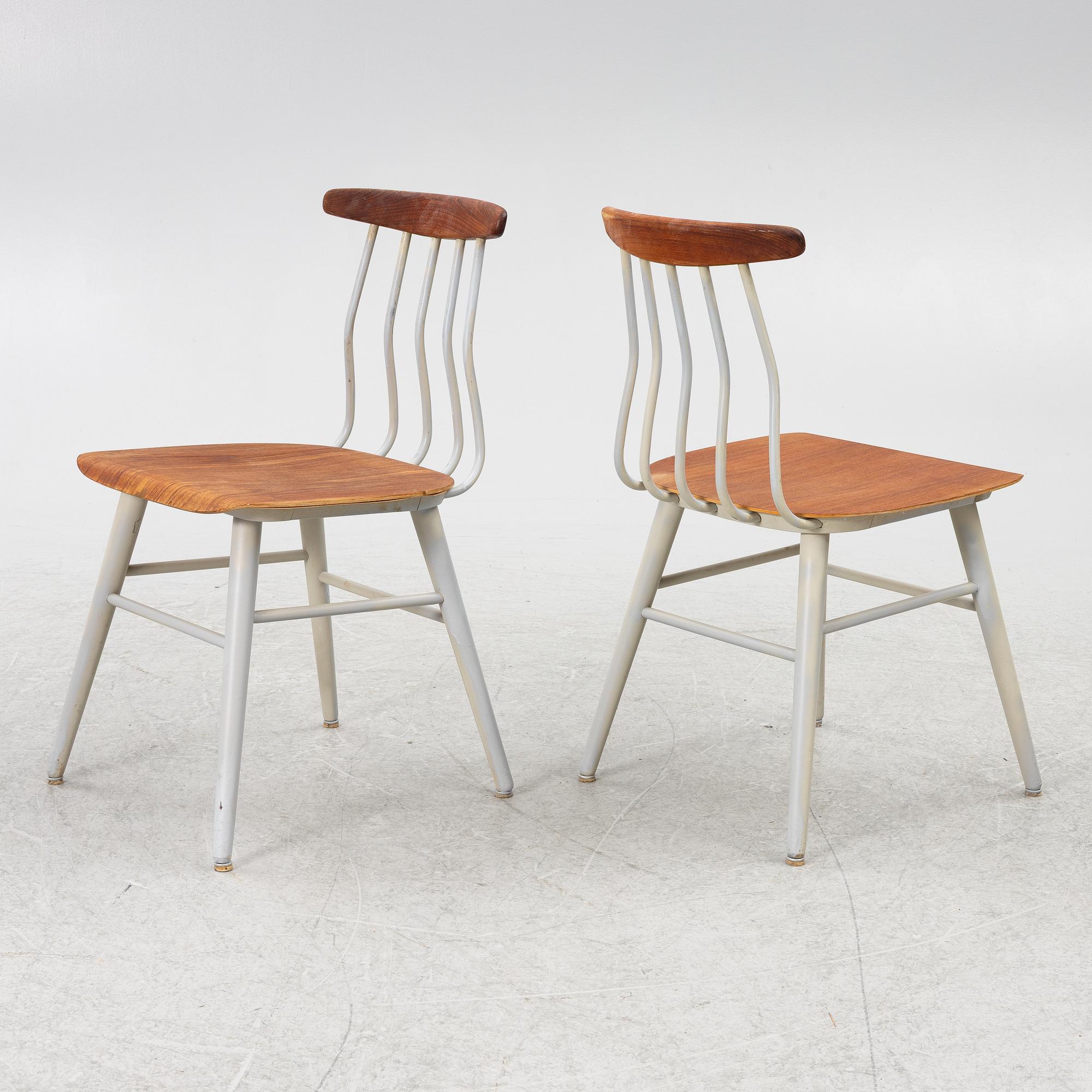 Four chairs from Albin Johansson and Sons AB, Hyssna, 1950s/60s.