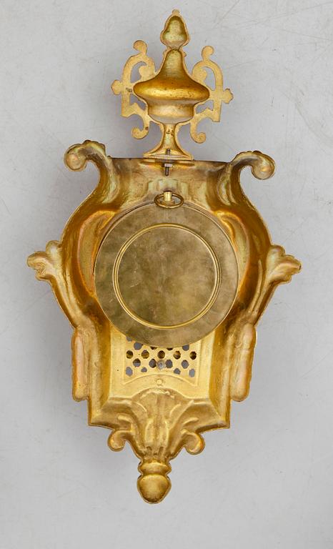 VÄGGPENDYL, förgylld brons, Frankrike, omkring år 1900.