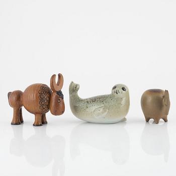 Lisa Larson, a group of three figurines, Gustavsberg.