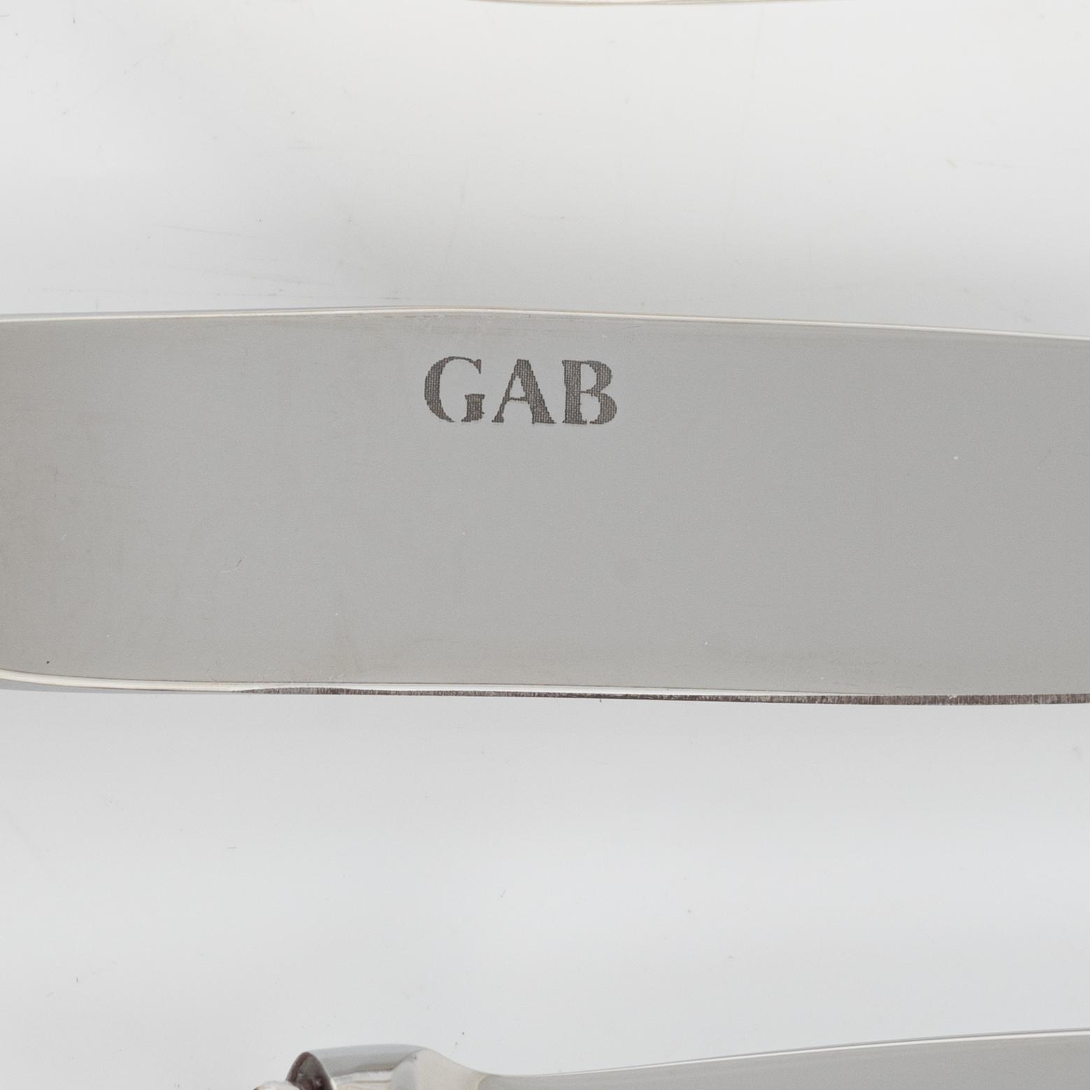 Bestickservis, 205 delar, silver, modell "Svensk", GAB, bl a Eskilstuna 1999.