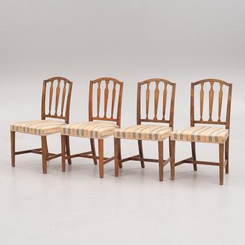 Stolar, 4 st, gustaviansk stil, 1900-talets första hälft.