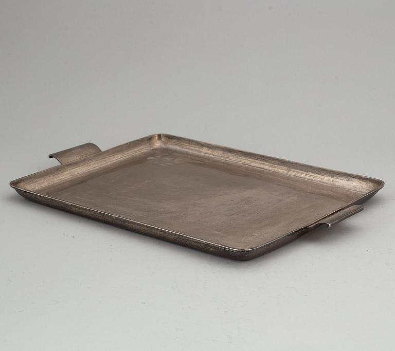 A sterling silver tray, Mexico.