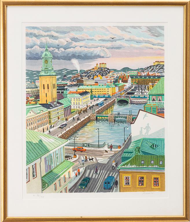 Mona Huss Walin, View over the Great Harbour Canal in Gothenburg.