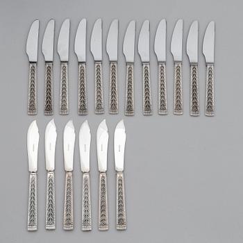 A 126-piece set of Norwegian silver cutlery.