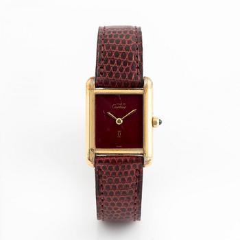 must de Cartier, Tank, wristwatch, 20,5 x 20 (28) mm.