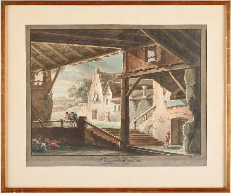 OKÄND KONSTNÄR, akvarell, Italien, tidigt 1900-tal.