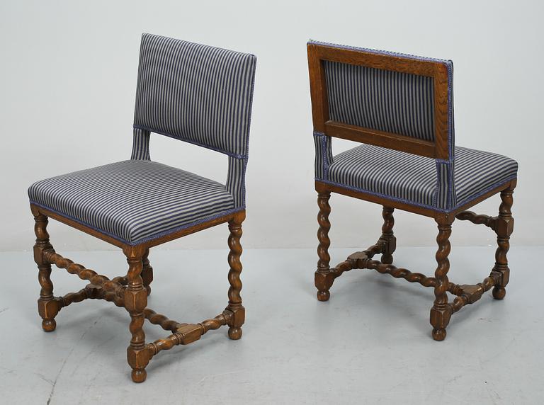 STOLAR, 12 st, barockstil, 1900-tal.