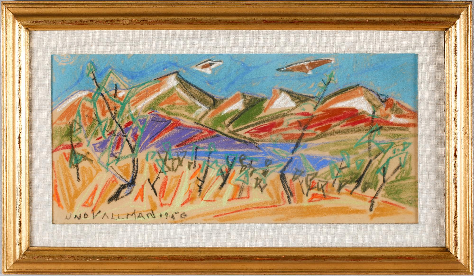 UNO VALLMAN, pastell, signerad och daterad 1956.