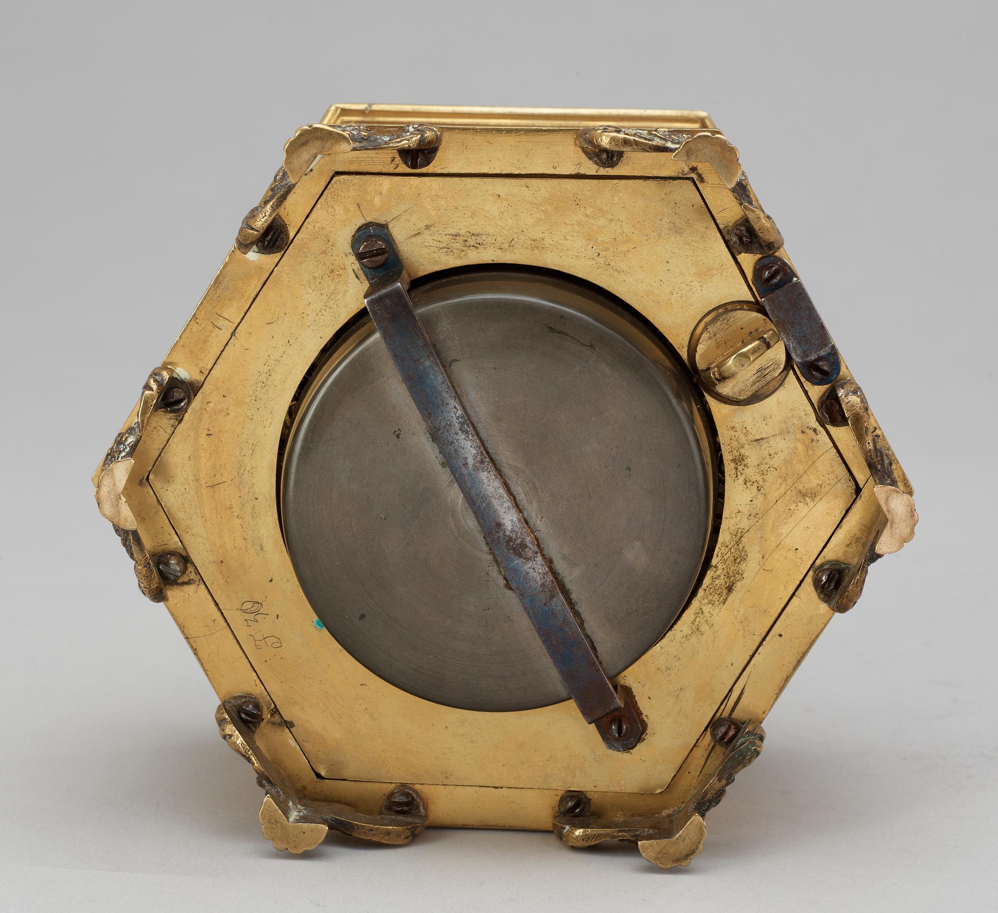 A Baroque 17th Century table clock by Wolffgand Günter, Gedau.