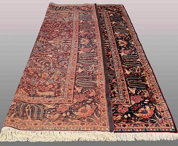 A carpet Figural Shahraza, ca 343 x 252 cm.