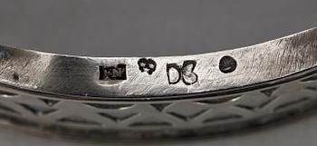 SALTKAR, silver. Empire. Fredrik Nymansson, Kristinehamn 1810. Ca 57 g.