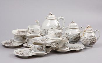 TESERVIS, 6 delar, porslin, Japan, 1900-tal.