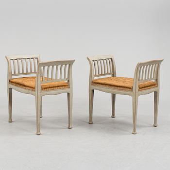 A pair of earlt 20 th century stools.