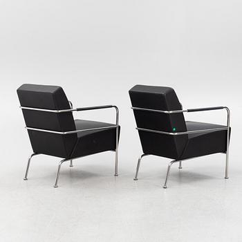 Gunilla Allard, a pair of leather upholstered 'Cinema' easy chairs, Lammhults.