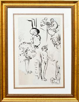 PIERRE BONNARD, Bläck på uppfodrat papper.