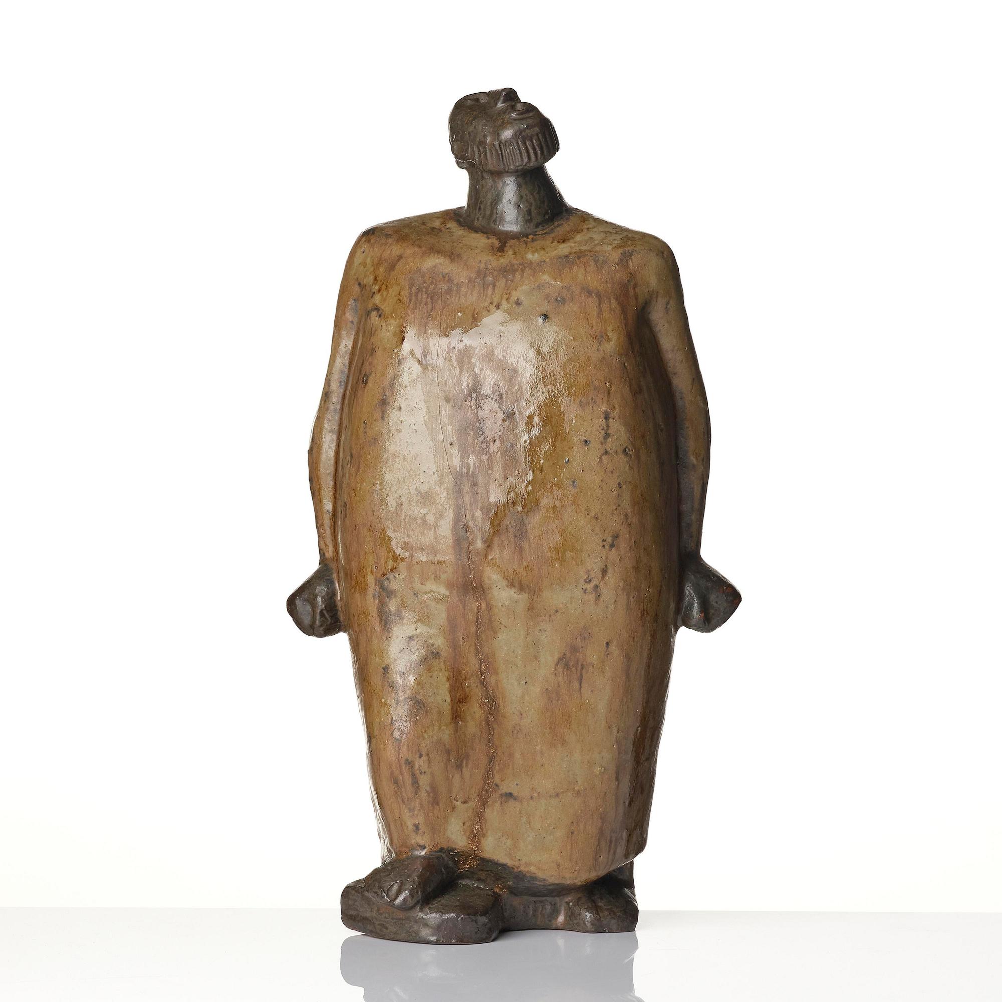 Åke Holm, a stoneware sculpture, "Mose trampar på lagtavlorna" (Moses Shatters the Tablets), Höganäs, 1950s.