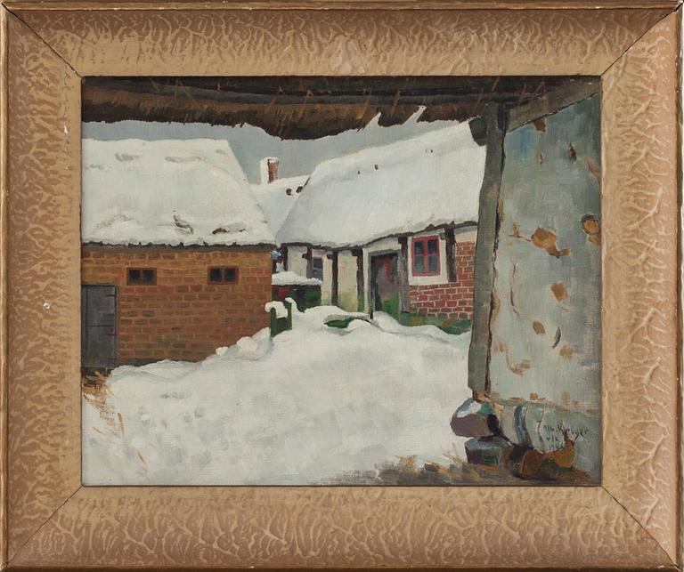 ALBERT KRÜGER, olja på duk, signerad och daterad Vik 1926.