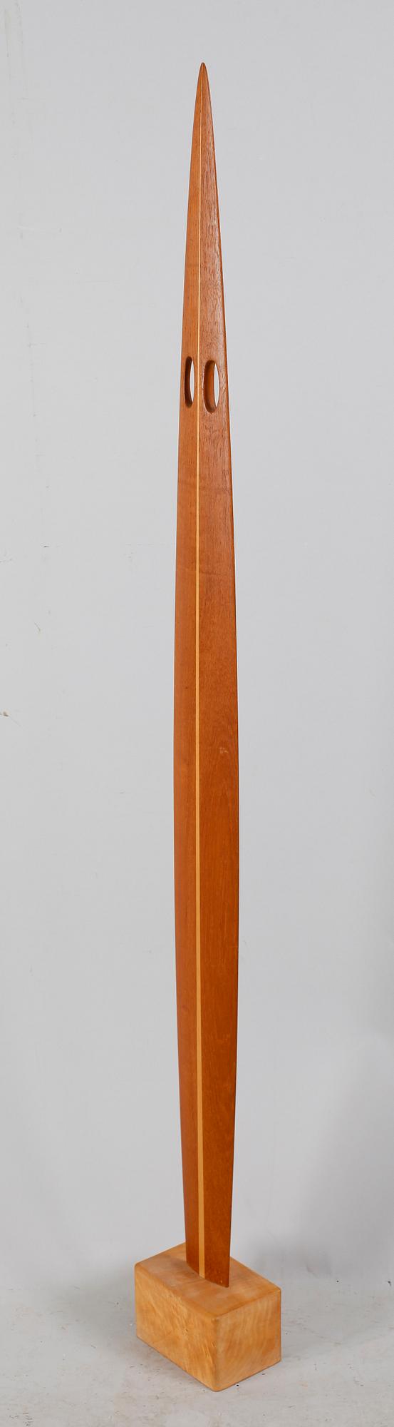 JOHNNY MATTSSON, skulptur, teak, monogramsign.