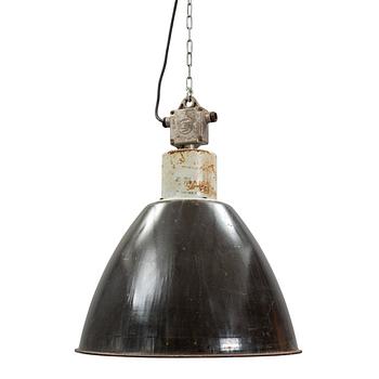 A lacquered metal ceiling light, 20th century.