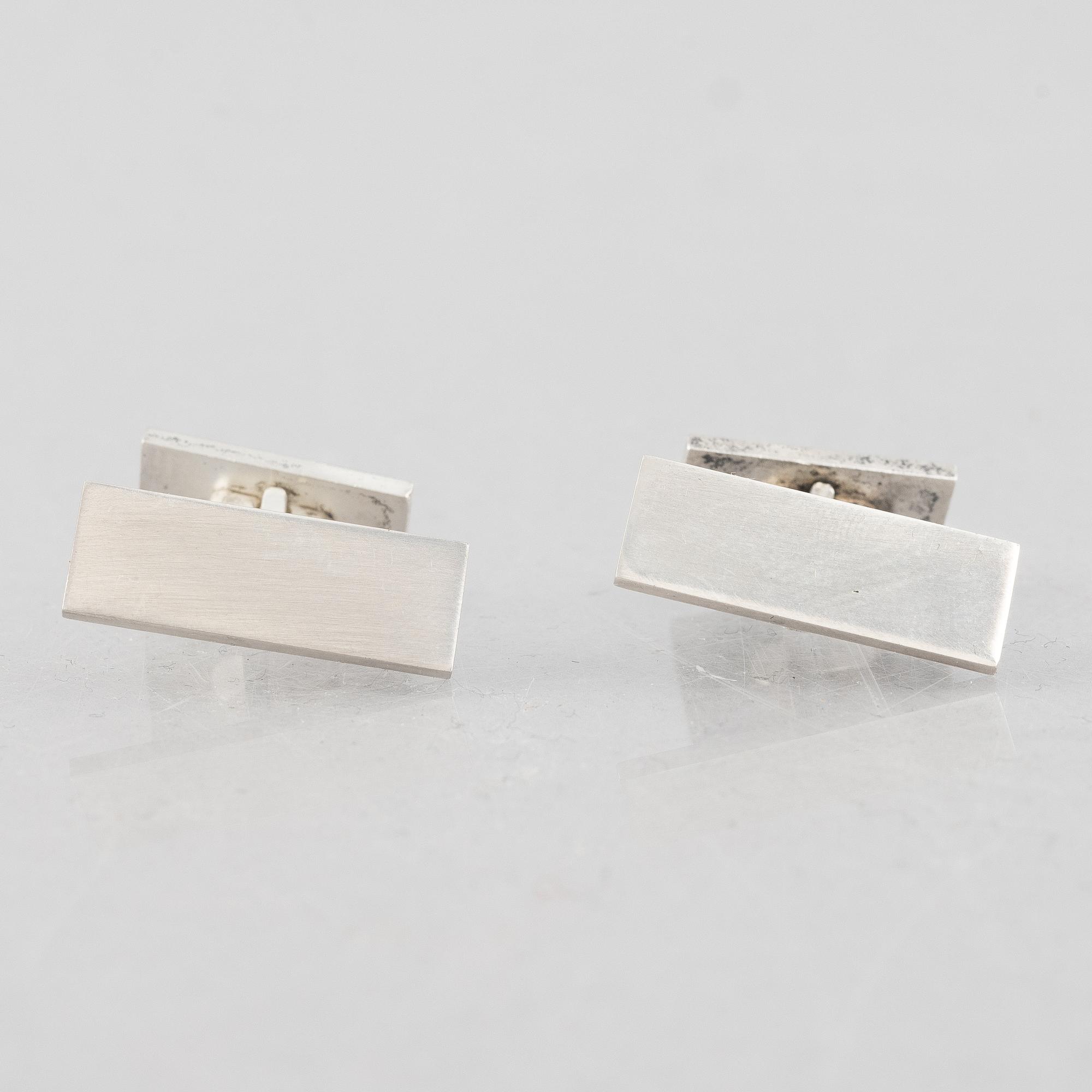 Wiwen Nilsson, cufflinks, a pair, sterling silver, Anders Nilsson, Lund 1950.
