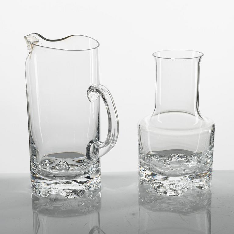 Tapio Wirkkala, glasservis, 56 delar, "Gaissa", Iittala, Finland.