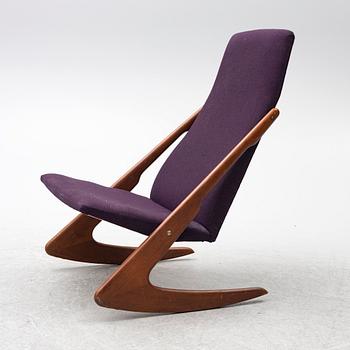 Mogens Kold, a 'Boomerang' rocking chair, mid20th entury.