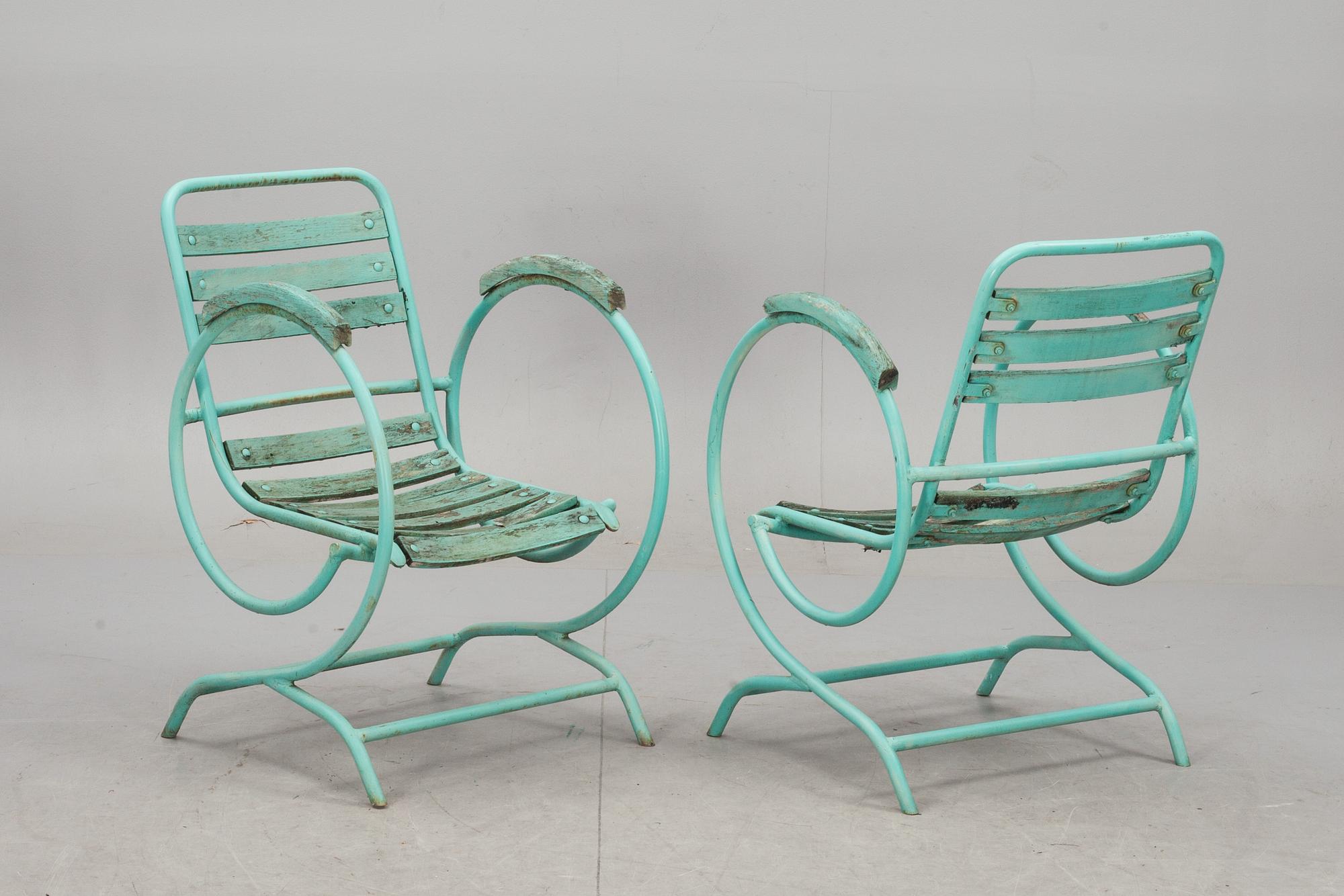 TRÄDGÅRDSSTOLAR, 4 st, 1900-tal.