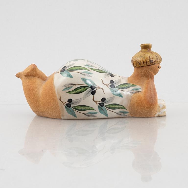 Lisa Larson, a stoneware figurie, "Beata" from the series "ABC-Flickorna", Gustavsberg, Sweden.