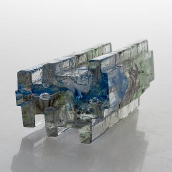 HELENA TYNELL, a 'Forest' sculpture signed Helena Tynell Riihimäen Lasi Oy.