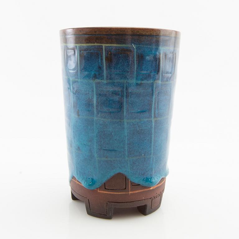 Wilhelm Kåge, Wilhelm Kåge, a "Farsta" stoneware vase, Gustavsberg Studio, signed and dated 1948.