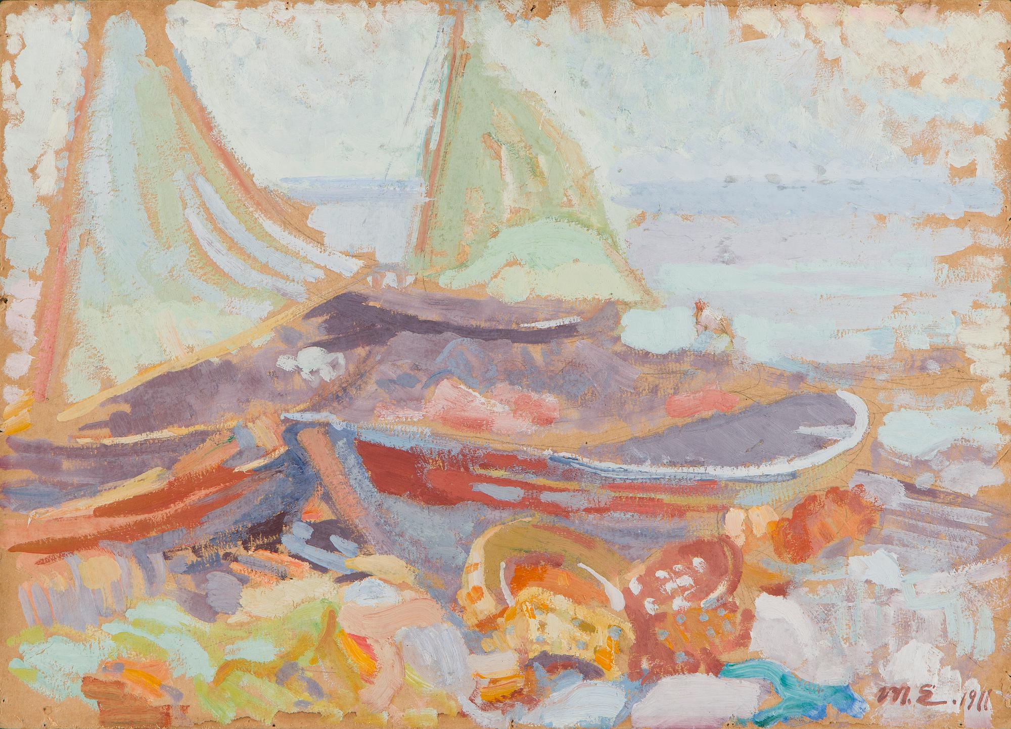 Magnus Enckell, Boats by the Shore.