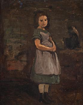 444. Ernst Josephson, Standing girl, motif from Eggedal.