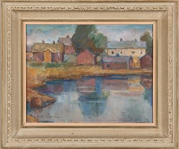 Ragni Cawén, oil on panel, signed.