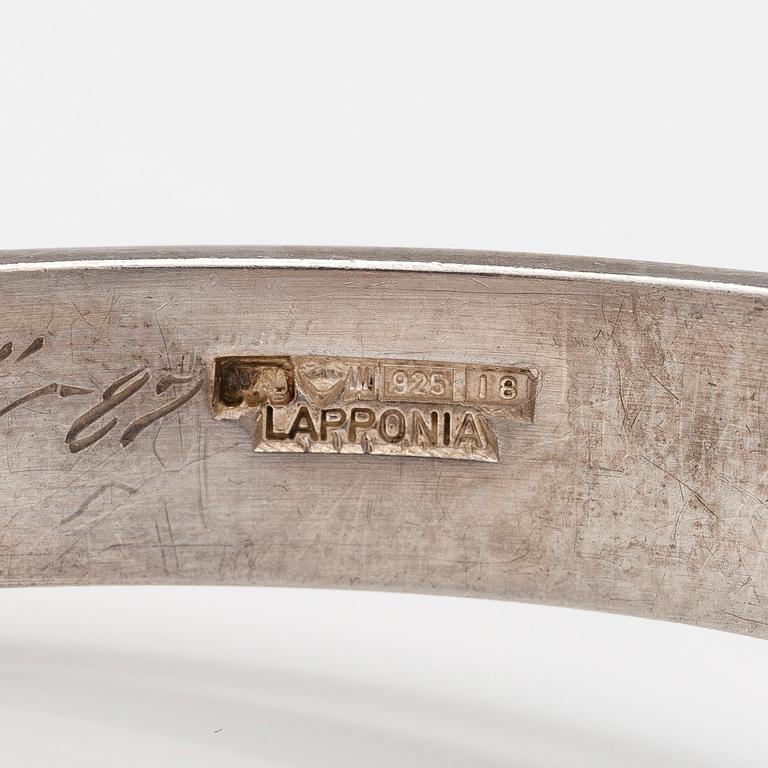 BJÖRN WECKSTRÖM, RING "Verho" och ARMBAND "Apollo", sterling silver. Lapponia 1973 och 1986.