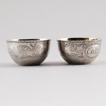 TUMLARE, 1 par, silver, Carl Magnus Ryberg, Stockholm 1825. Vikt ca 64 gram.