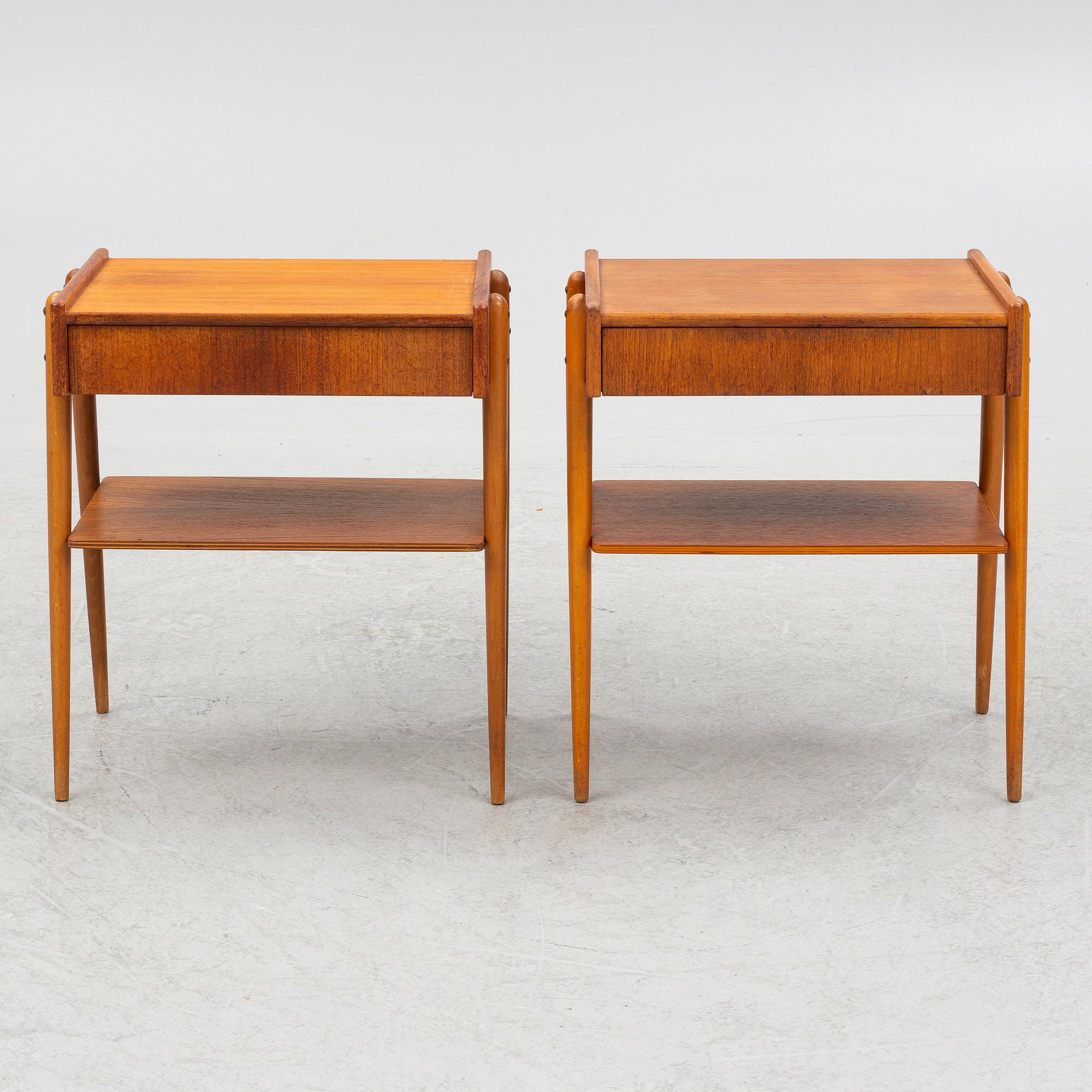 Sängbord, ett par, 1960-tal.