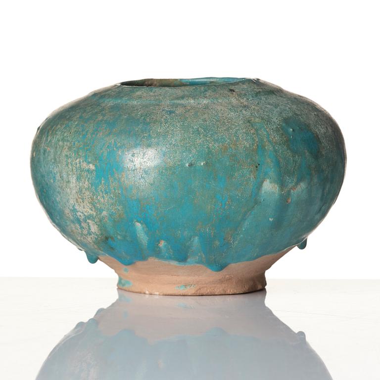 A Kashan pottery jar.