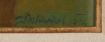 Josef Vohrabal, oil on canvas/paper-panel, signed and dated -64.