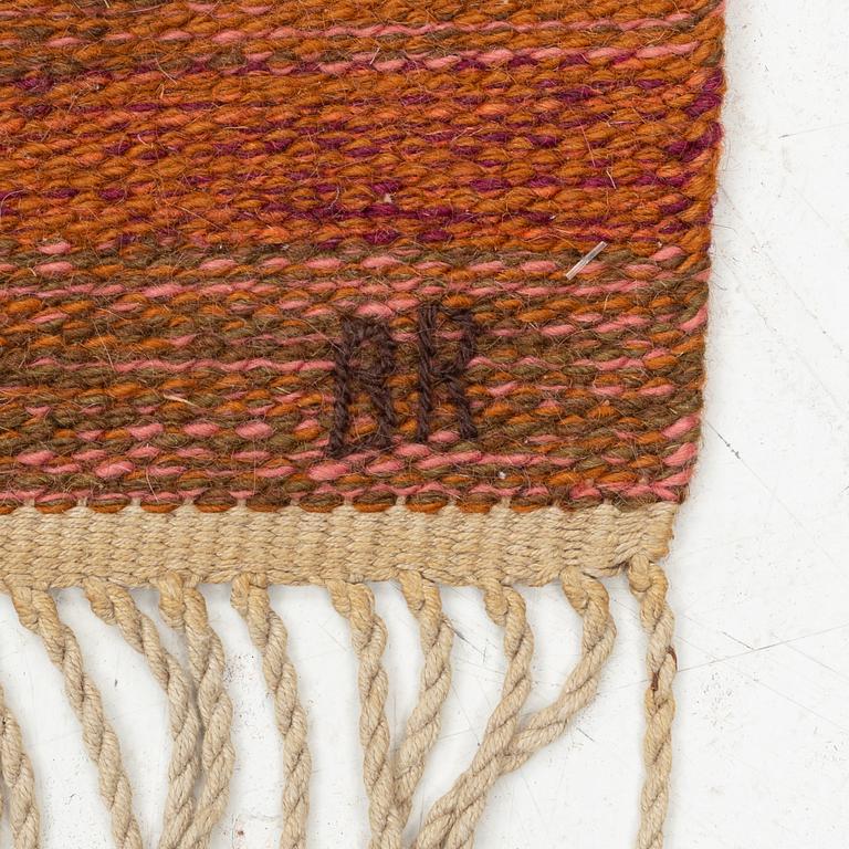 A flatweave by Britta Rendahl Ljusterdal, ca 235 x 165 cm.