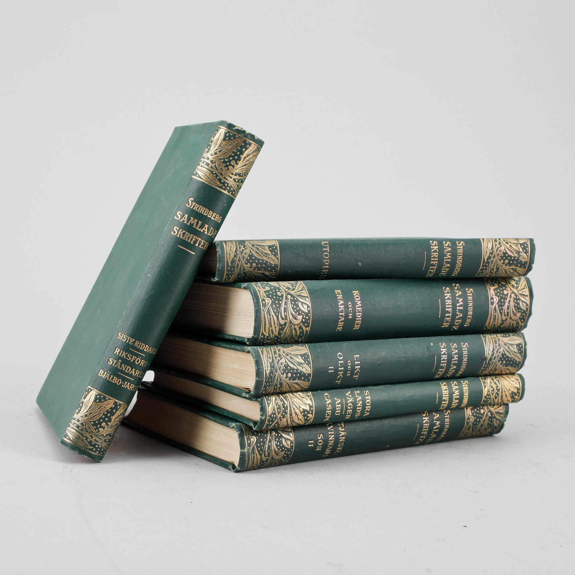 AUGUST STRINDBERGS SAMLADE VERK, 55 vol, Albert Bonniers förlag, Stockholm 1912-1919.