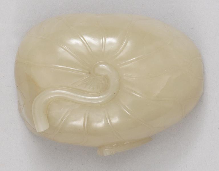A pale celadon jade cup, Qing dynasty, 18th Century.