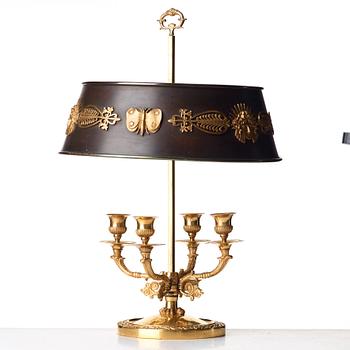 An Empire-style 19th century LAMPE À BOUILLOTTE.