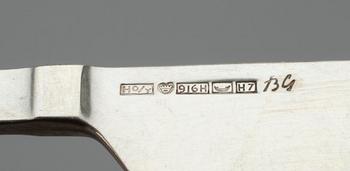 BESTICK, 77+2 st, silver, "Birgitta" sign. BG (Bertel Gardberg), diverse finska stämplar. Tot vikt 3120 g.