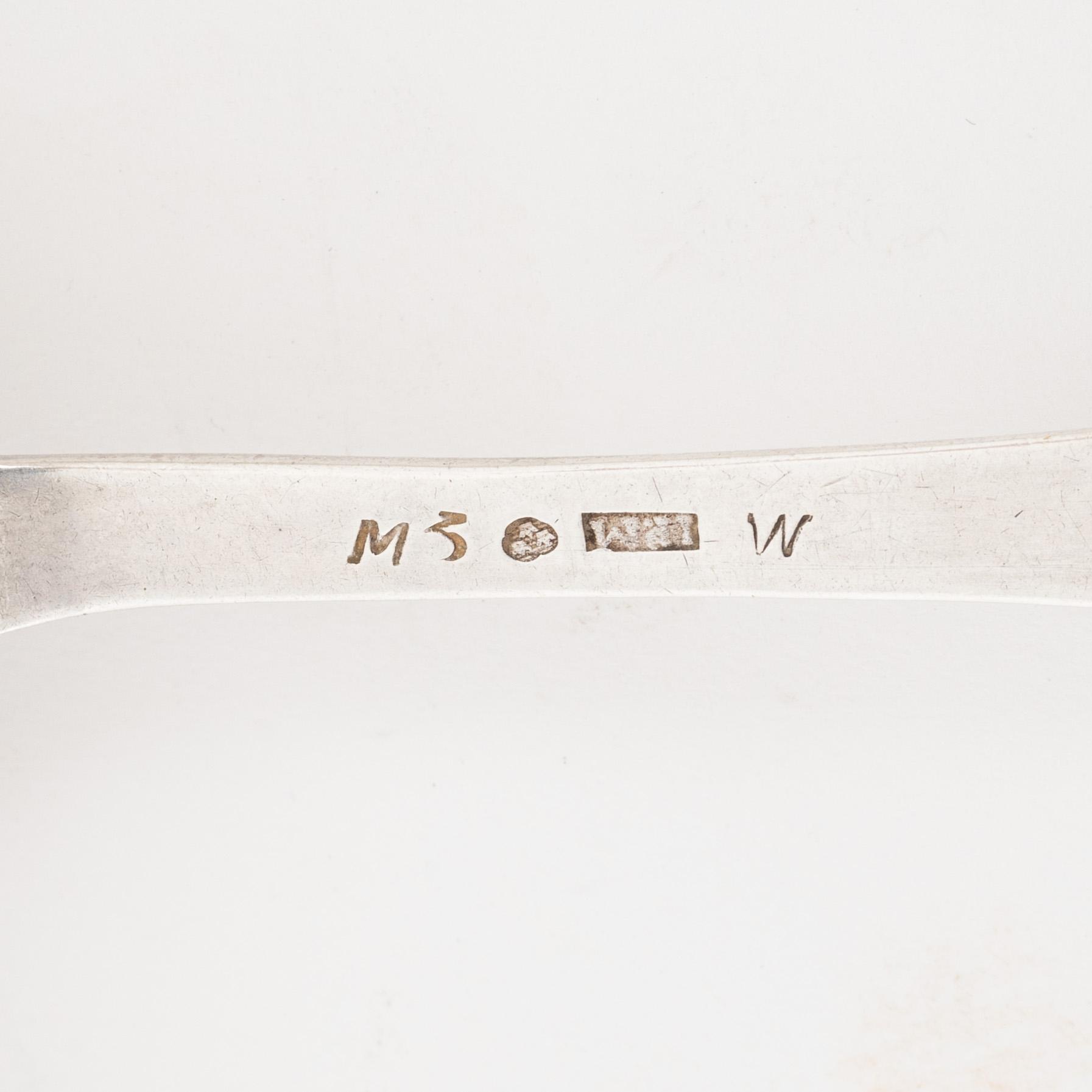 Skedar, 6 st, silver, olika mästare, bl.a. Johan Petter Molér, Visby, 1813. Karl Johan.
