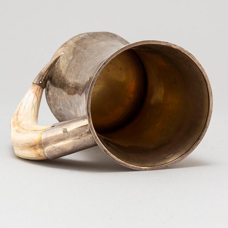 A silver jug made by Axel Bergman, Stockholm in 1904.