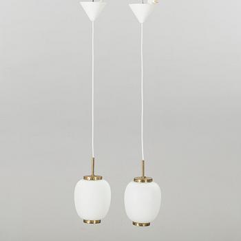 A pair of China pendant ceilinglamps, Bent Karlby for Lyfa, Denmark.