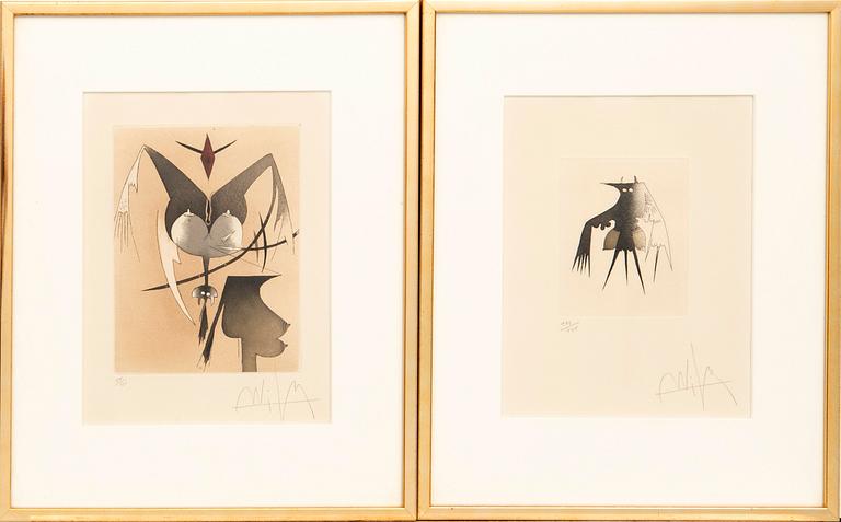 Wifredo Lam, 2 pcs Untitled.