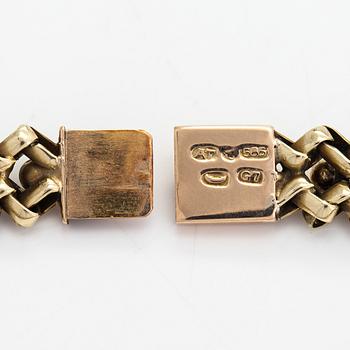 A 14K gold bracelet. Finnish import marks.
